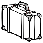 suitcase - lineart